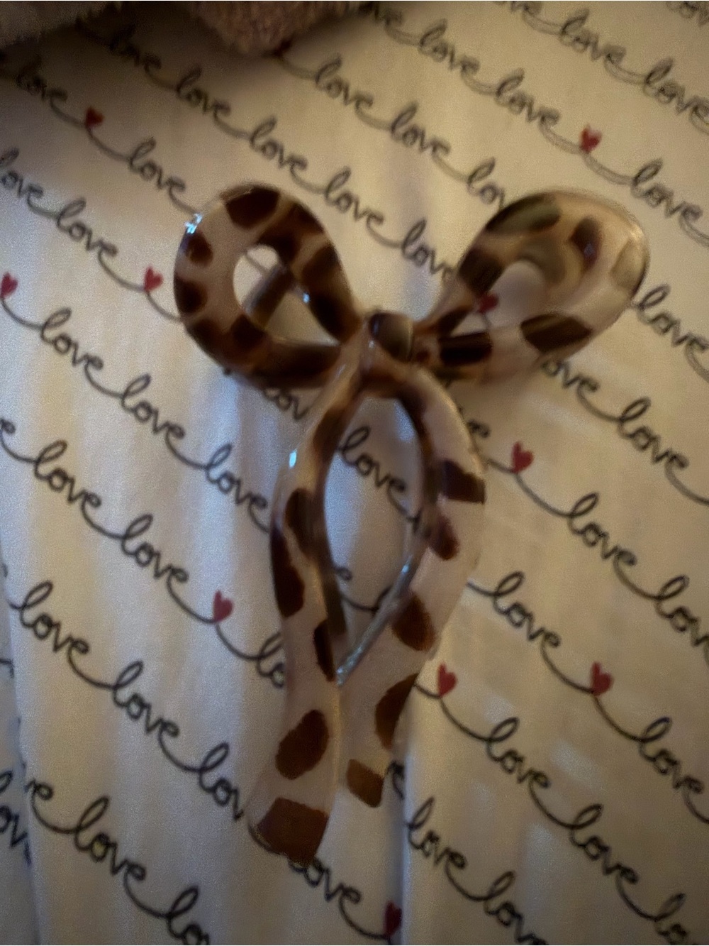 American Eagle Outfitters Bow Clip Brown and Cream